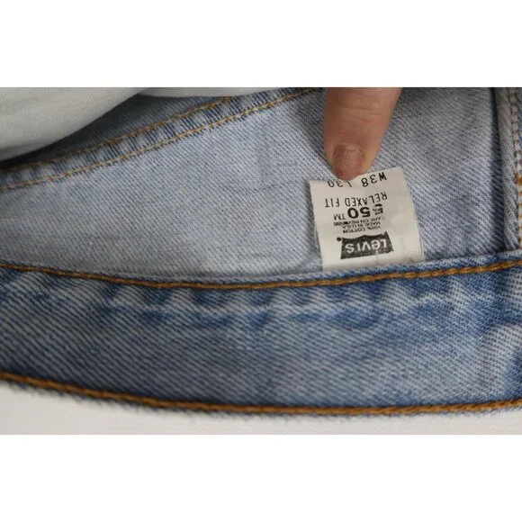 Vintage Y2K 2000 Levis 550 Mens 36x30 Distressed Relaxed Fit Denim Jeans USA
